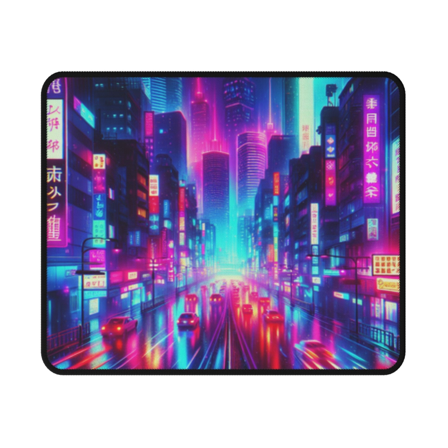 Cyber City Neon Lights Non-Slip Gaming Mouse Pad