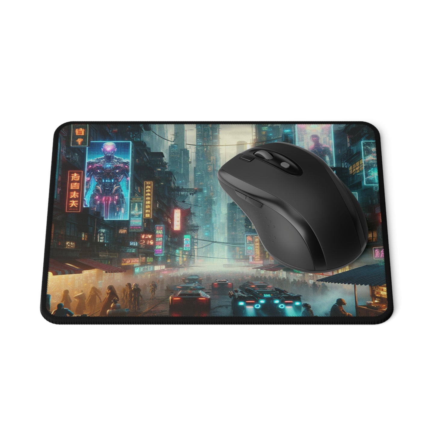 Cyber City Neon Futuristic Non-Slip Gaming Mouse Pad