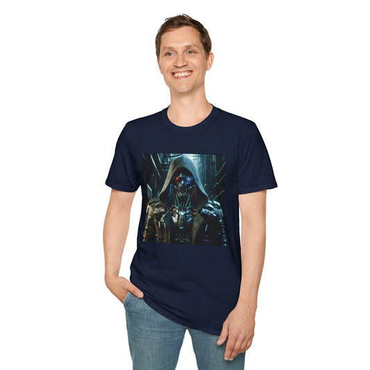 Cyberpunk Hunter with Hood Unisex Softstyle T-Shirt