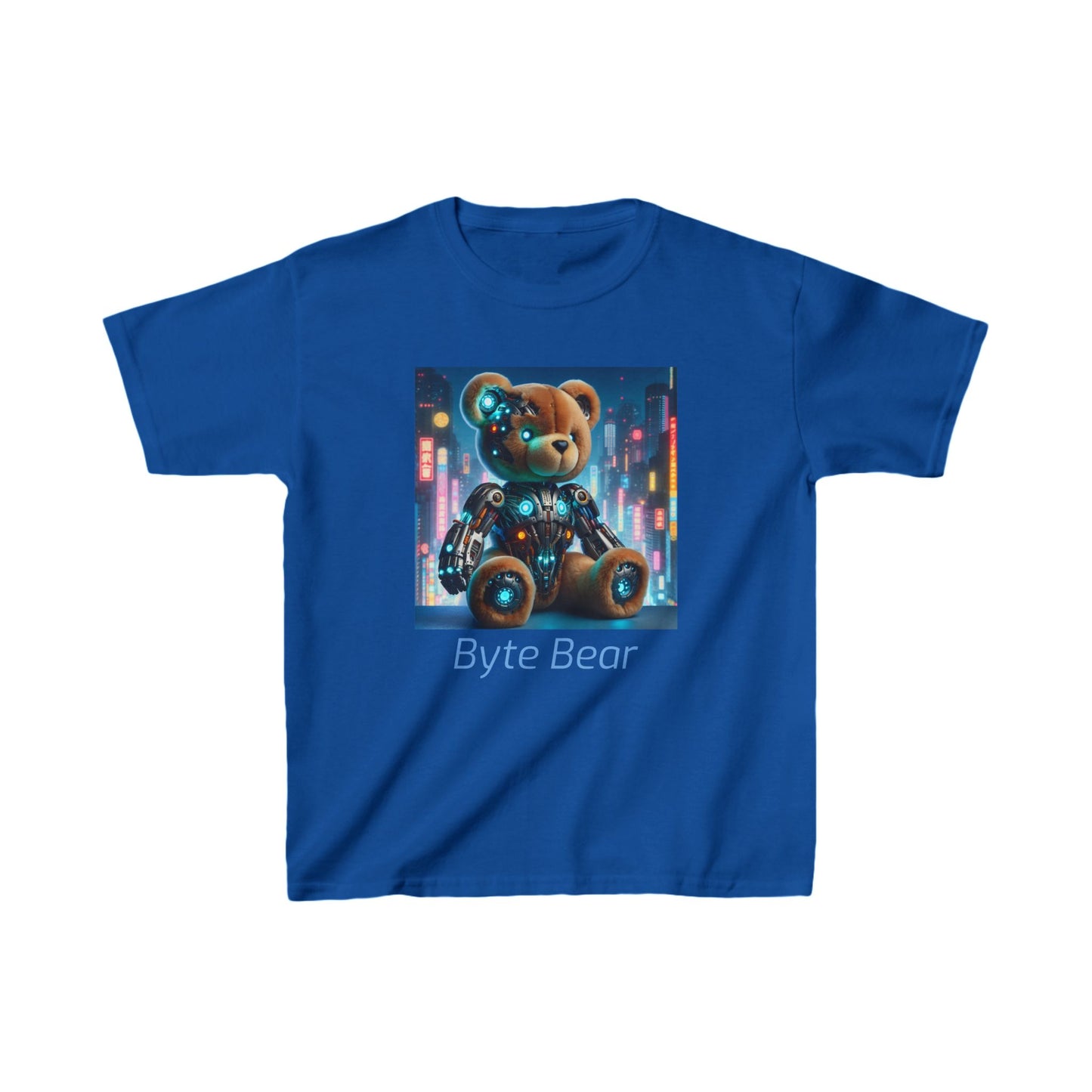 Cyberpunk Byte Bear Kids Heavy Cotton™ Tee