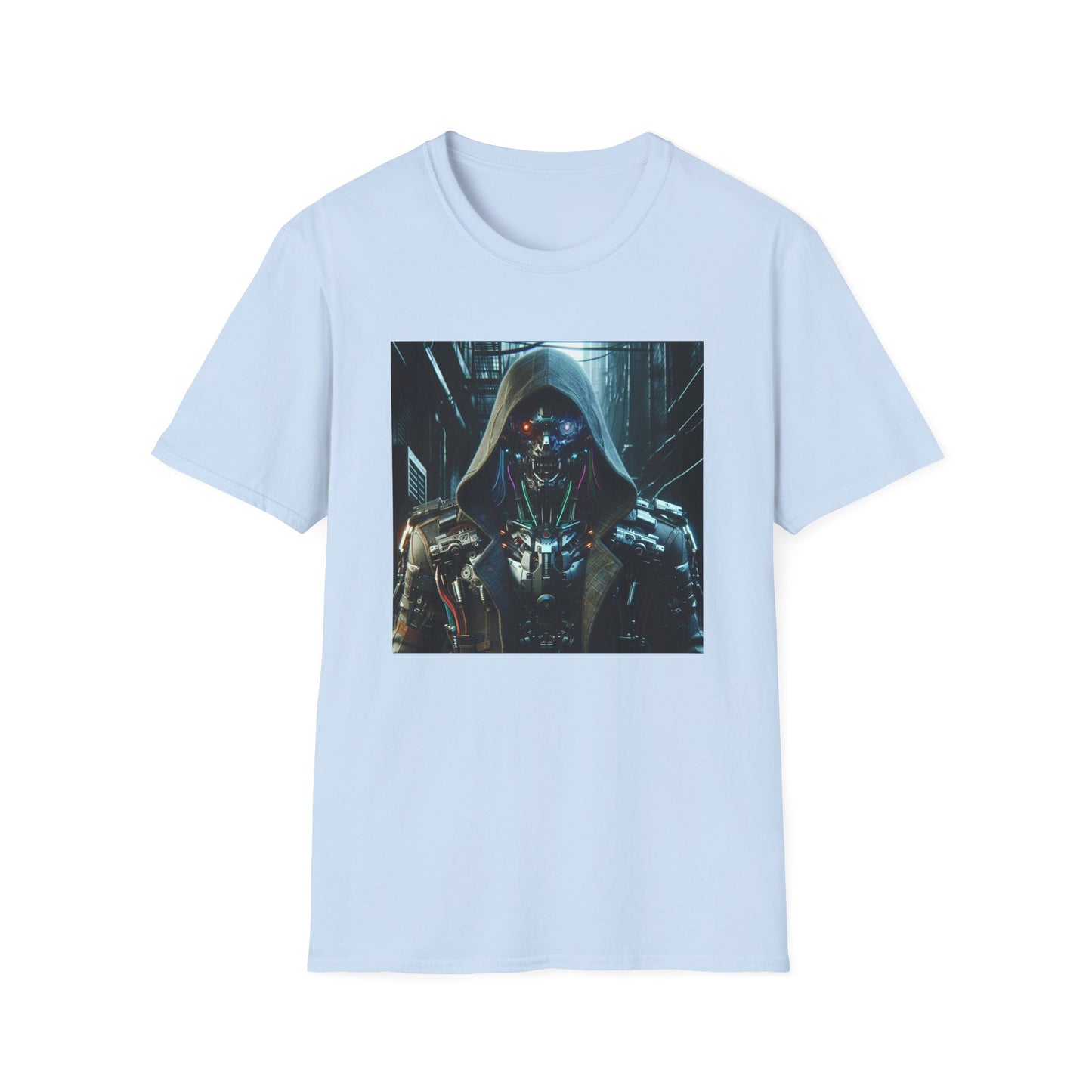 Cyberpunk Hunter with Hood Unisex Softstyle T-Shirt