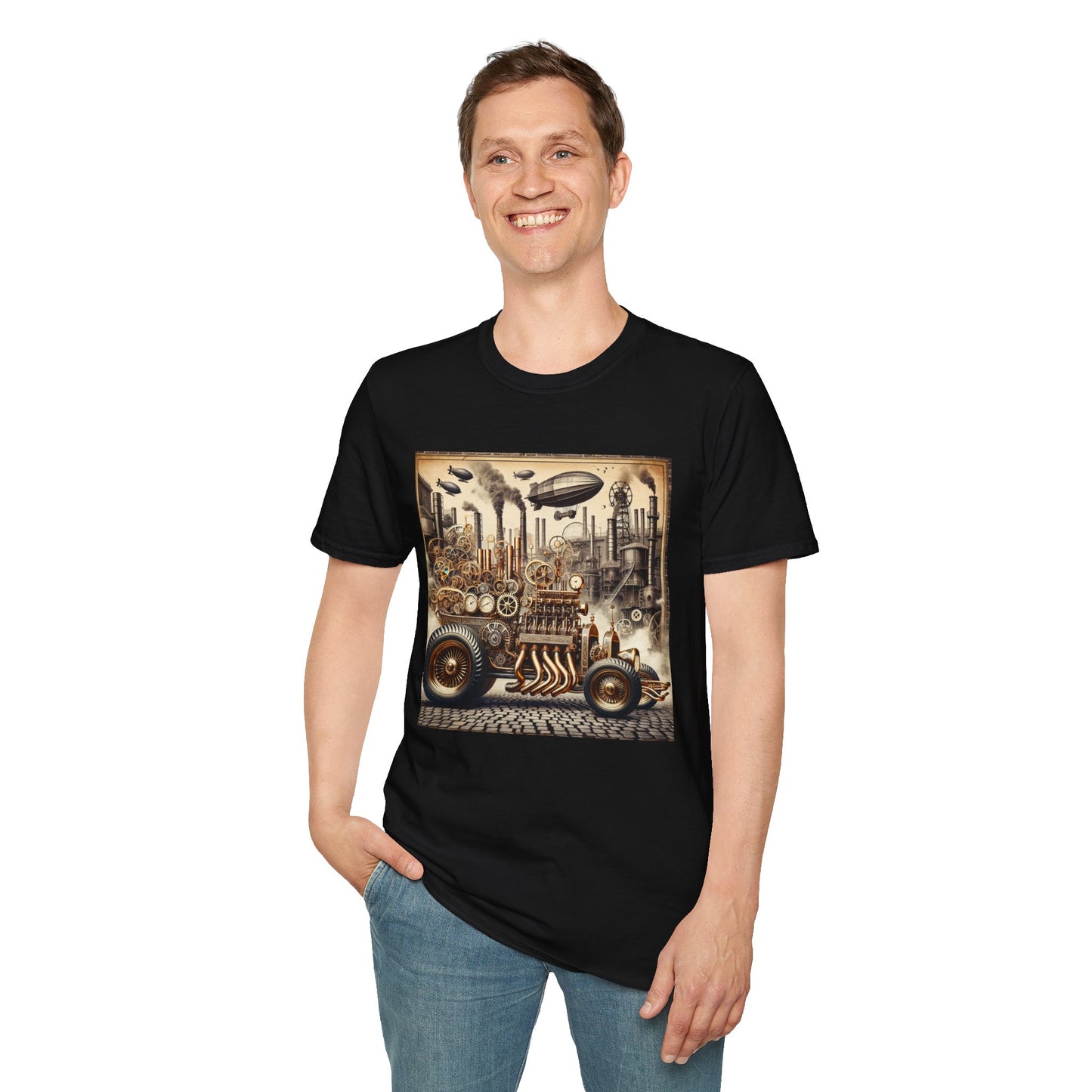 Steampunk Hotrod Unisex Softstyle T-Shirt