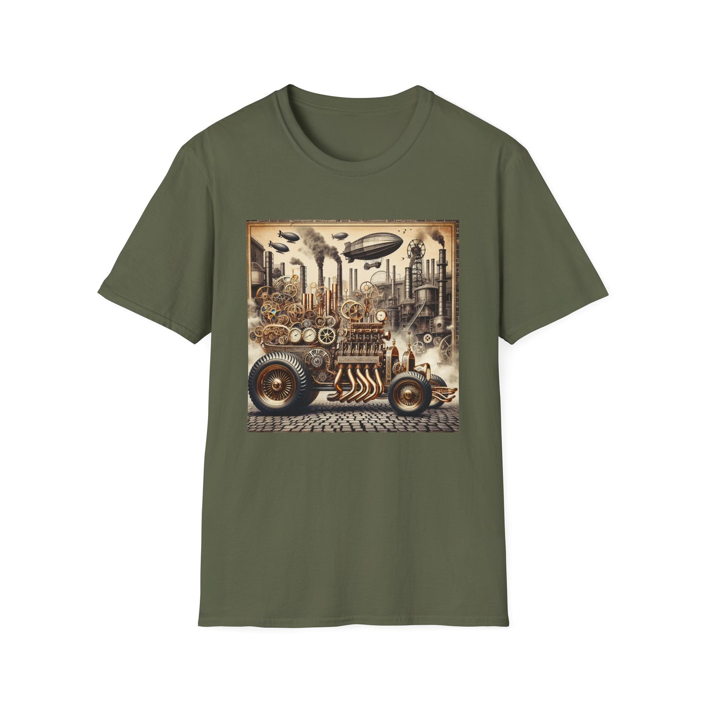 Steampunk Hotrod Unisex Softstyle T-Shirt