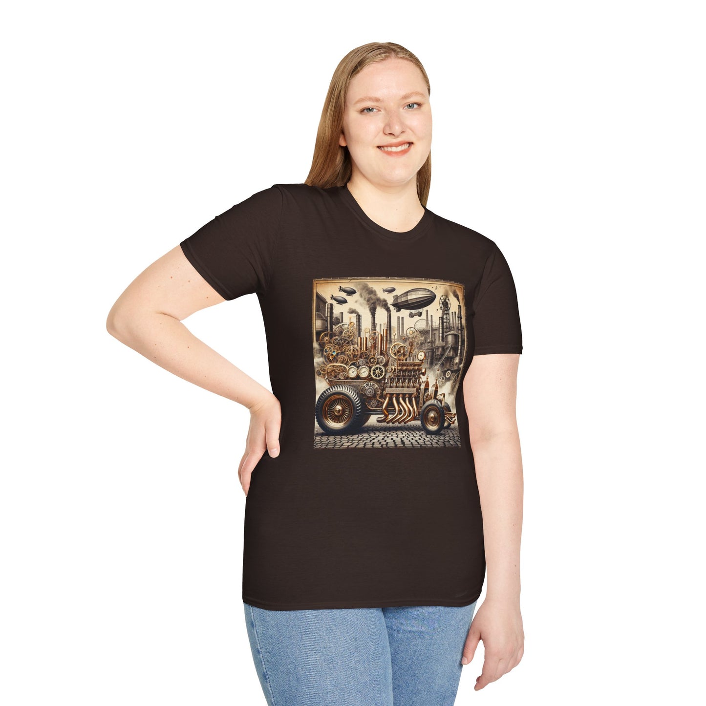 Steampunk Hotrod Unisex Softstyle T-Shirt