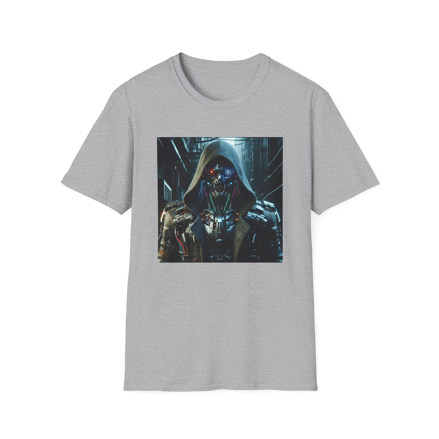 Cyberpunk Hunter with Hood Unisex Softstyle T-Shirt