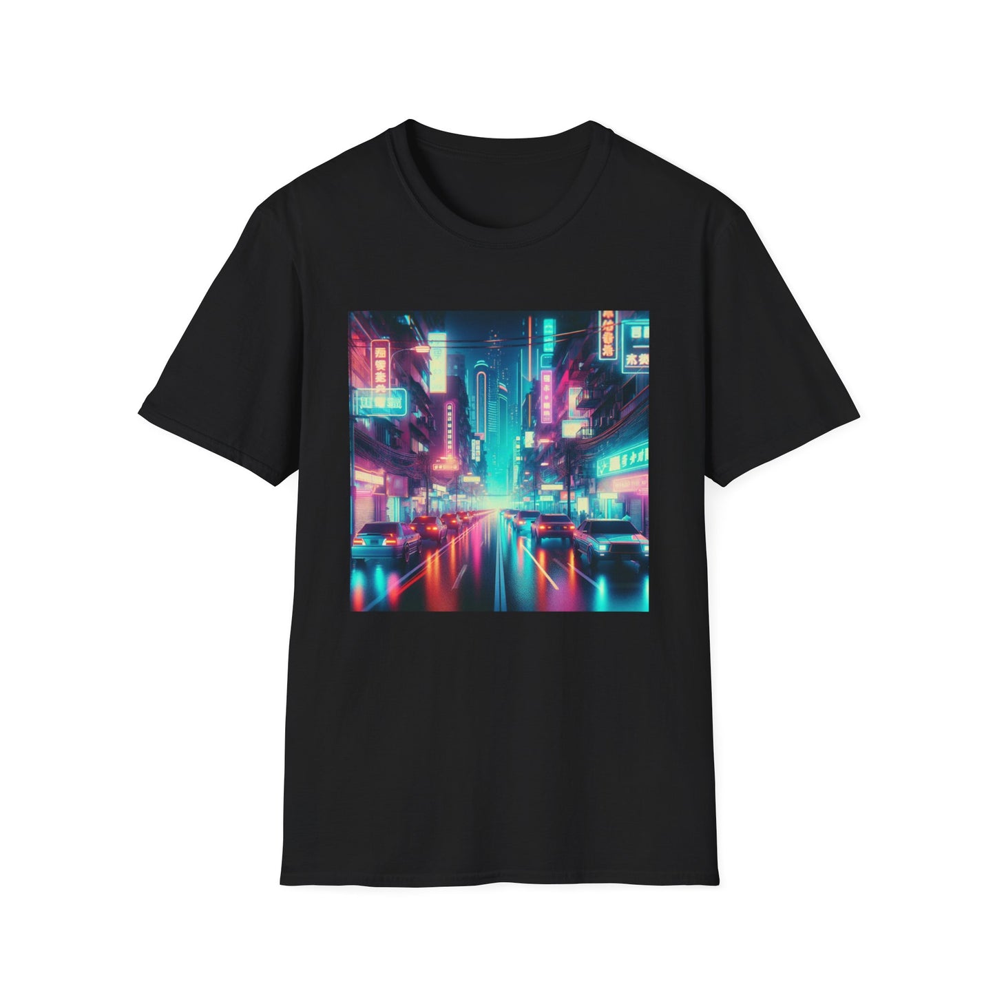 Cyber City Traffic Neon Unisex Softstyle T-Shirt