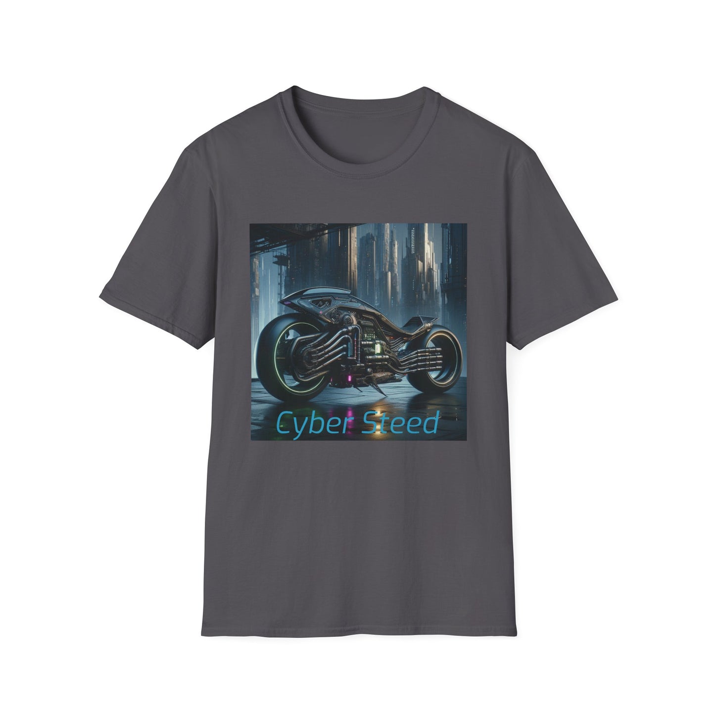 Cyber Steed motorbike Unisex Softstyle T-Shirt