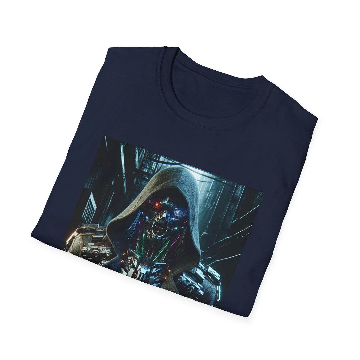 Cyberpunk Hunter with Hood Unisex Softstyle T-Shirt