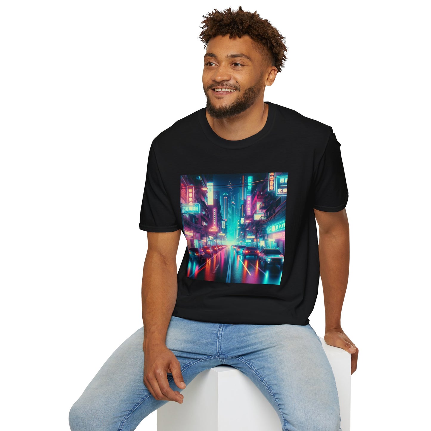 Cyber City Traffic Neon Unisex Softstyle T-Shirt