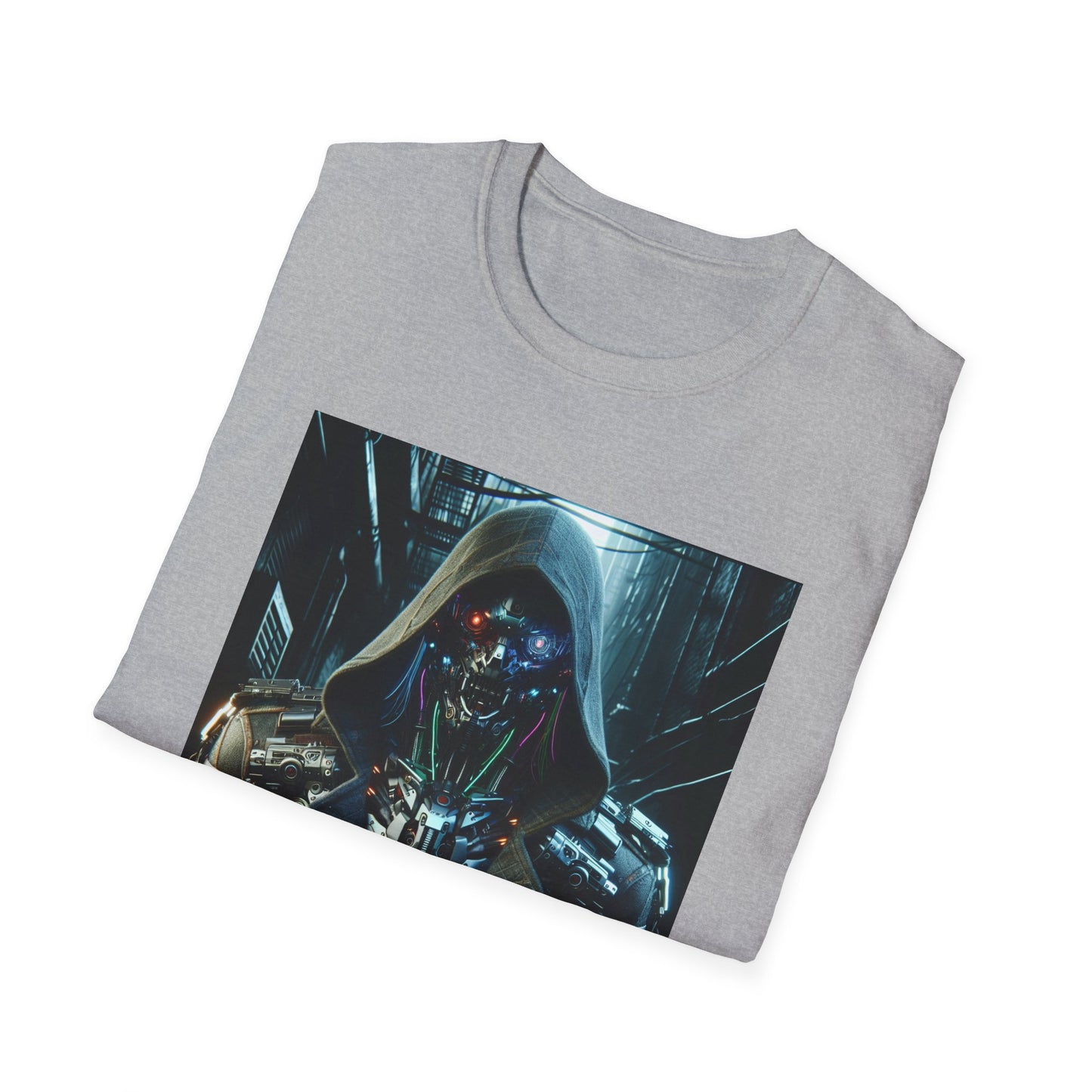 Cyberpunk Hunter with Hood Unisex Softstyle T-Shirt