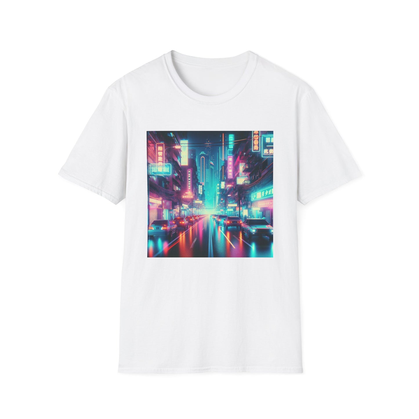 Cyber City Traffic Neon Unisex Softstyle T-Shirt