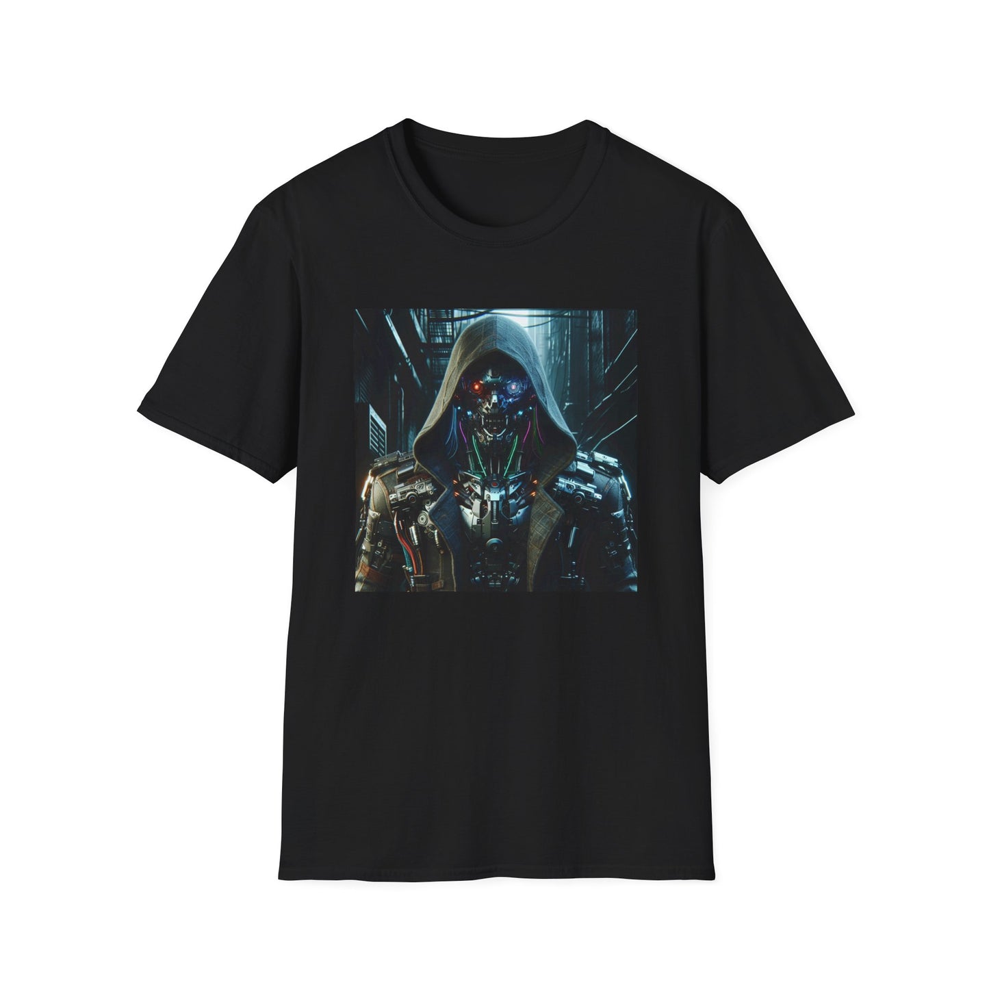 Cyberpunk Hunter with Hood Unisex Softstyle T-Shirt