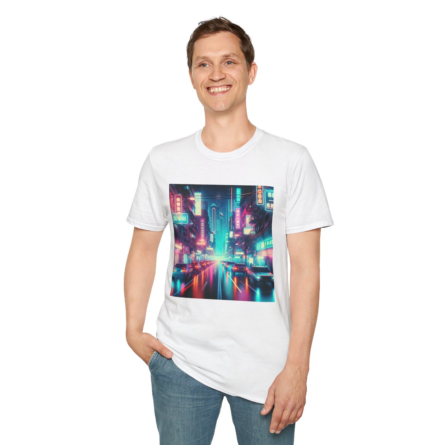 Cyber City Traffic Neon Unisex Softstyle T-Shirt