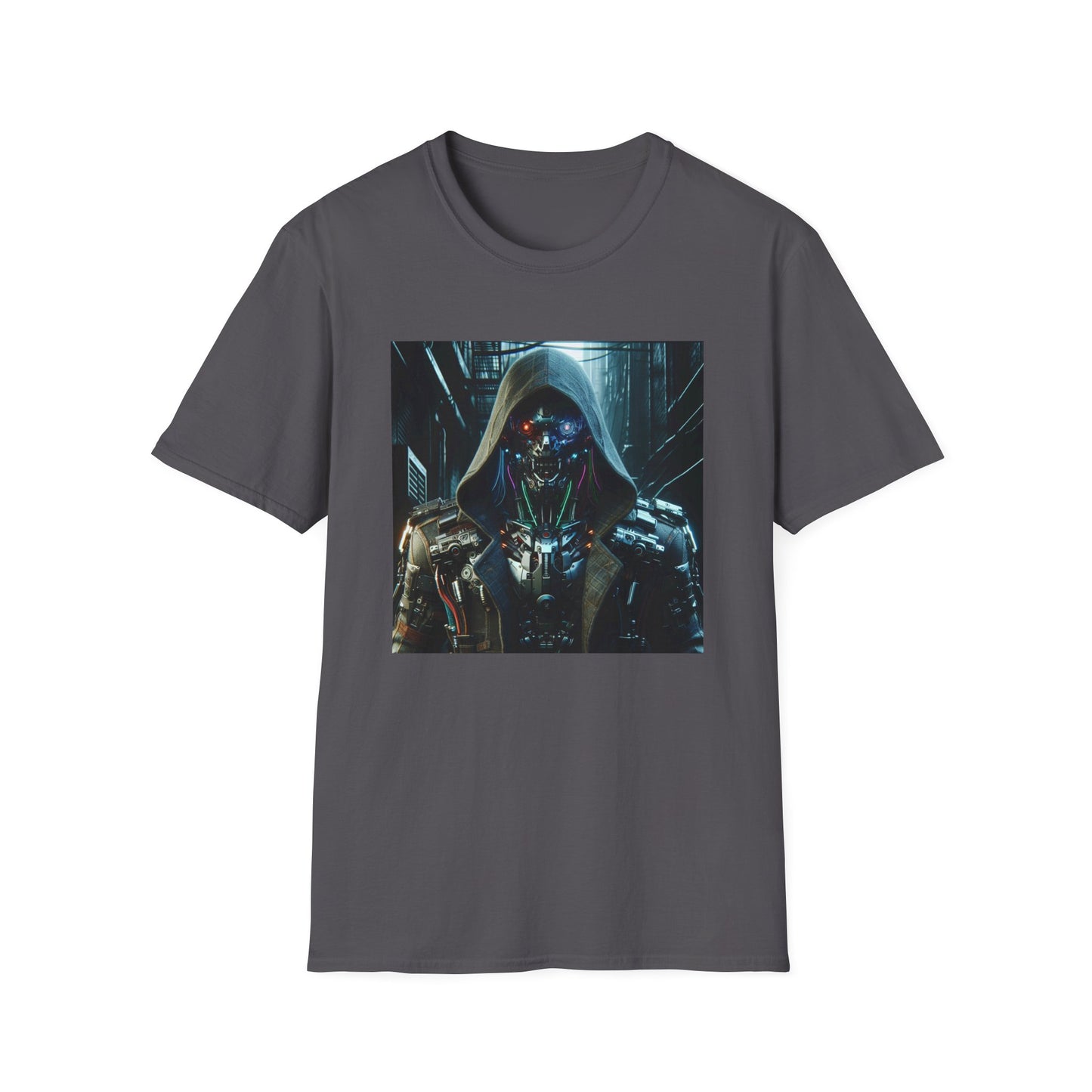 Cyberpunk Hunter with Hood Unisex Softstyle T-Shirt