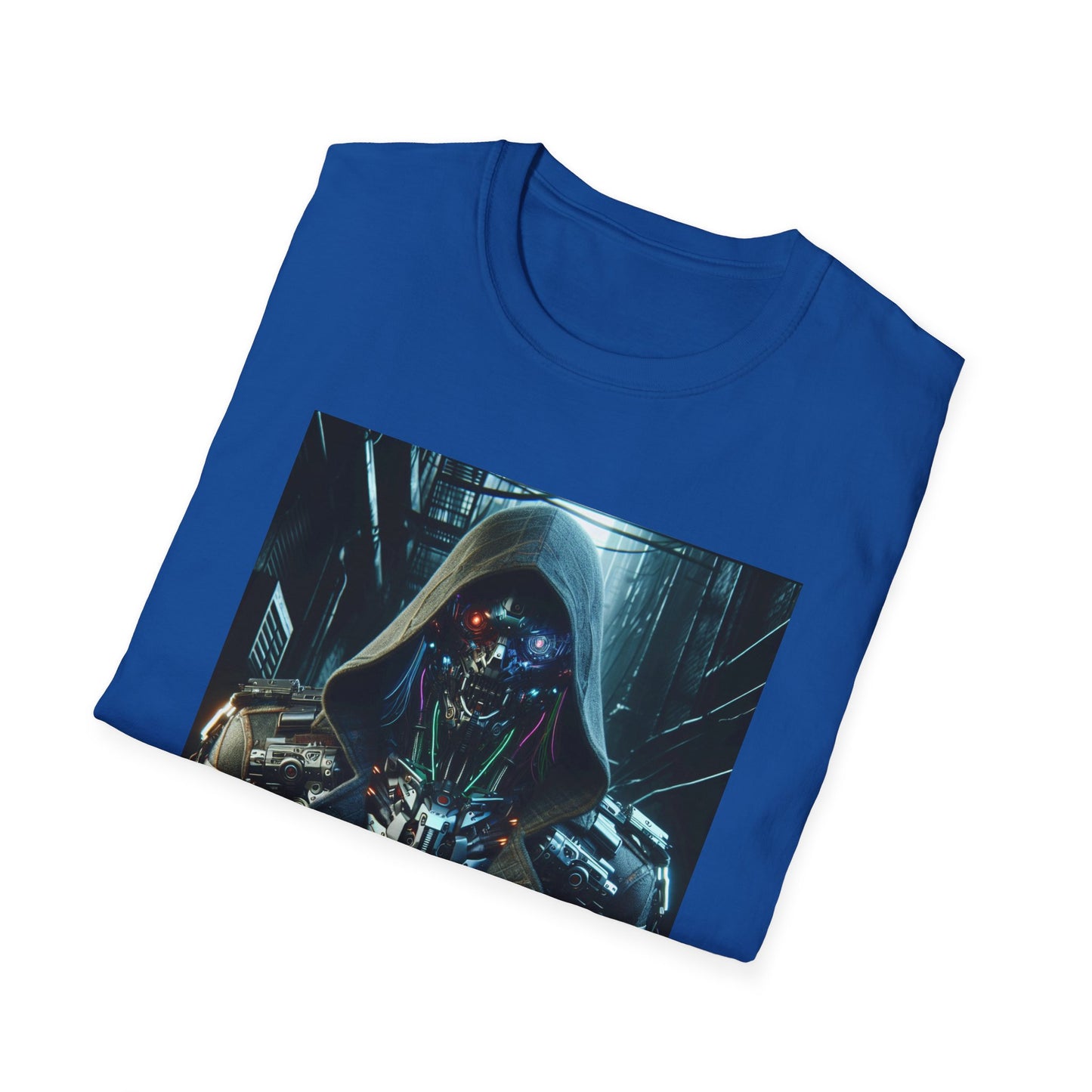 Cyberpunk Hunter with Hood Unisex Softstyle T-Shirt