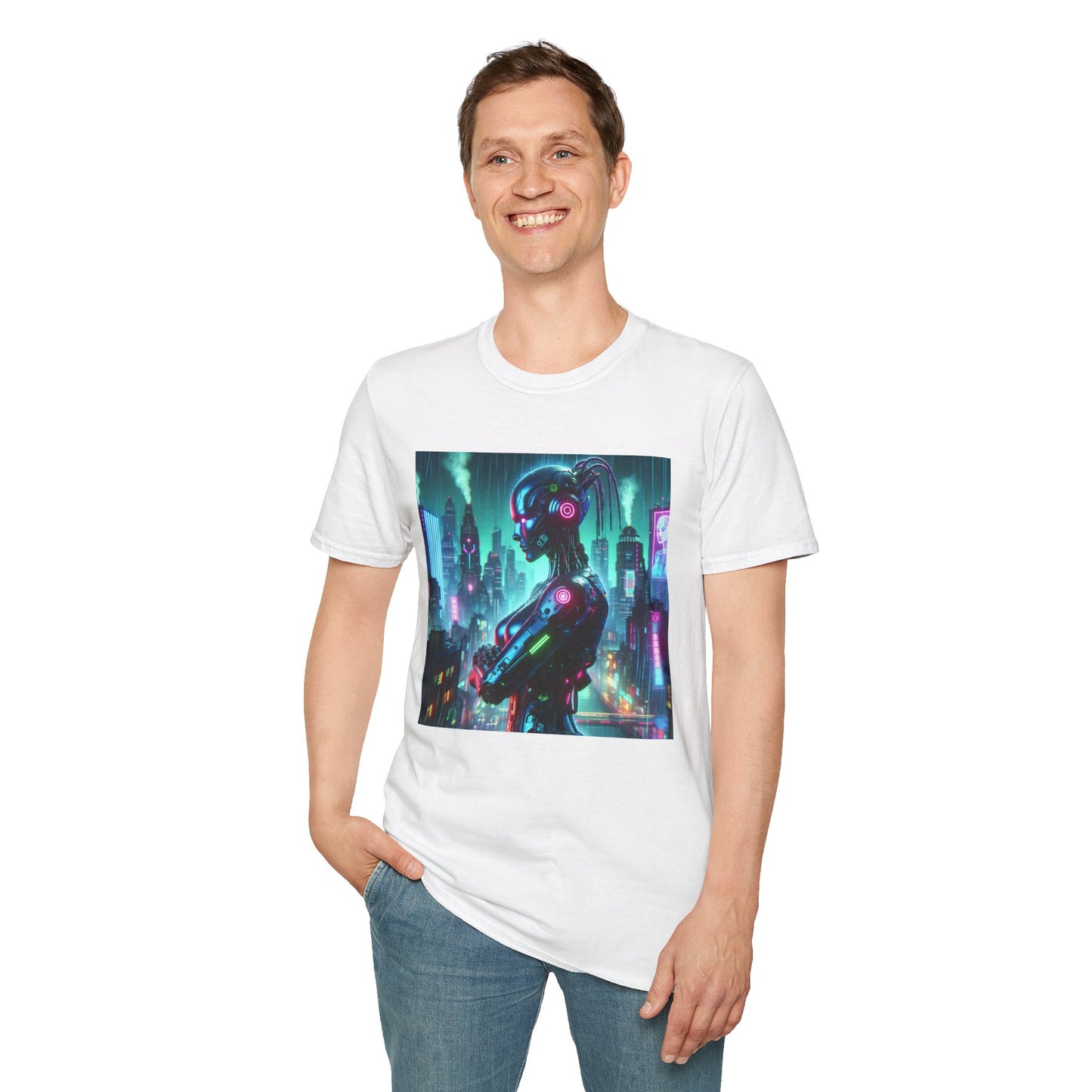 Cyberpunk Robohuman Unisex Softstyle T-Shirt