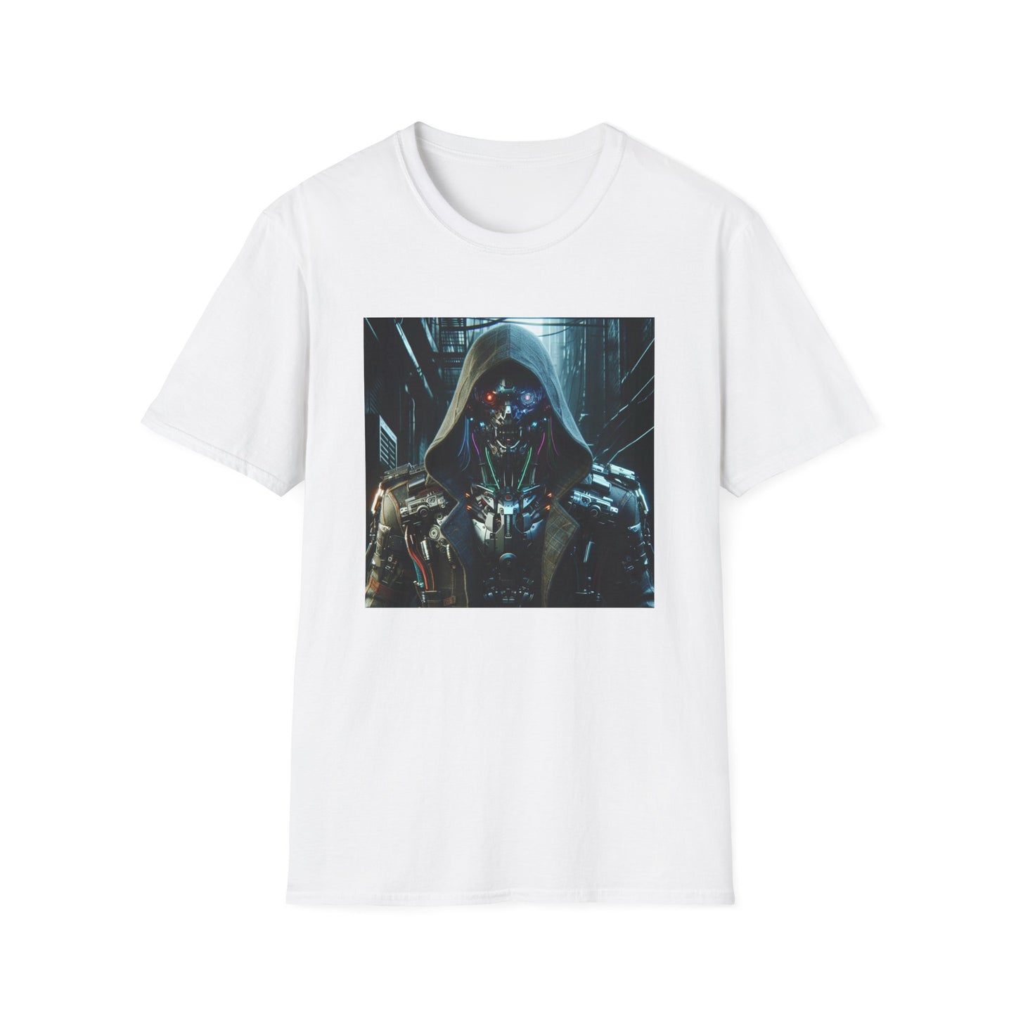 Cyberpunk Hunter with Hood Unisex Softstyle T-Shirt