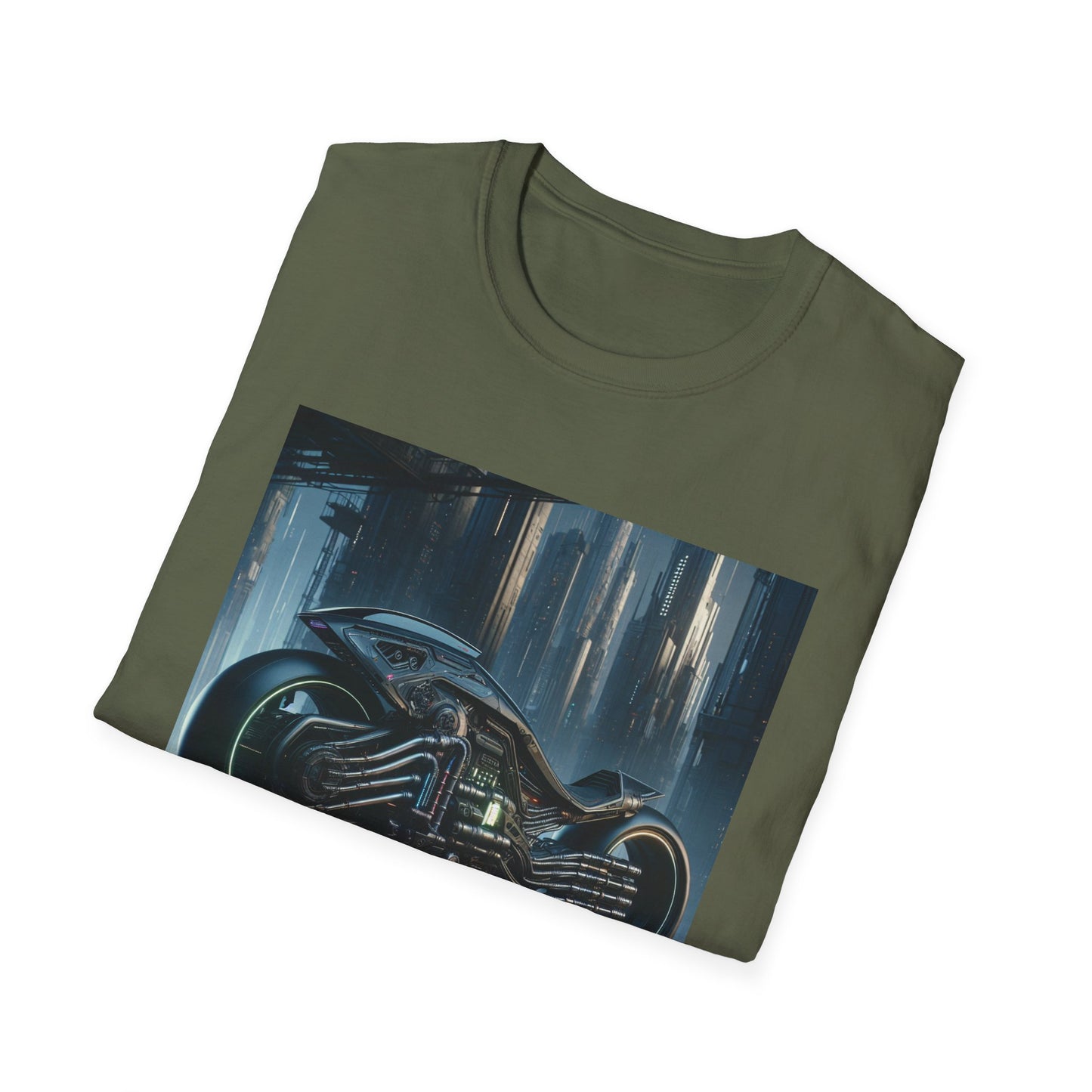 Cyber Steed motorbike Unisex Softstyle T-Shirt