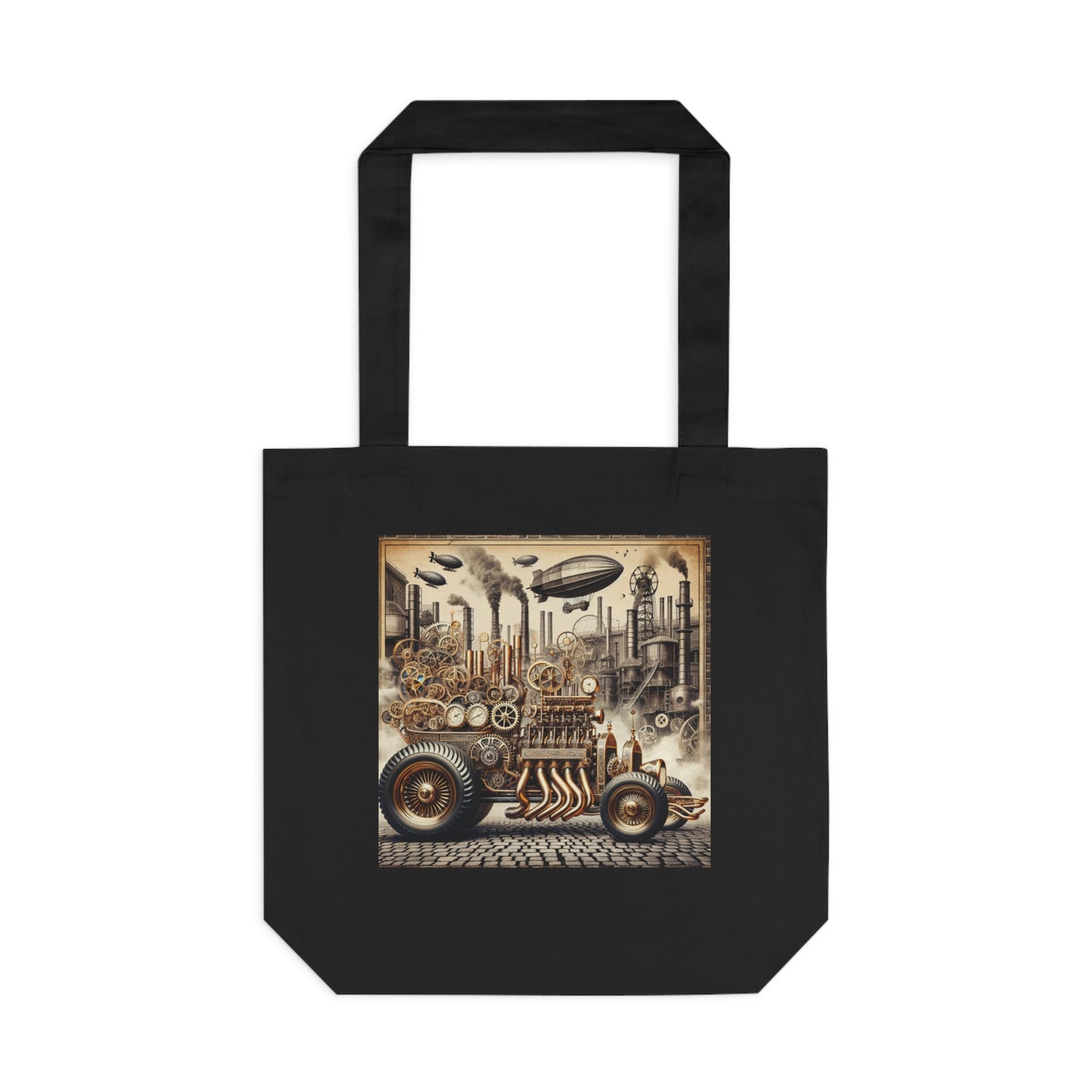 Steampunk Hotrod Cotton Tote Bag