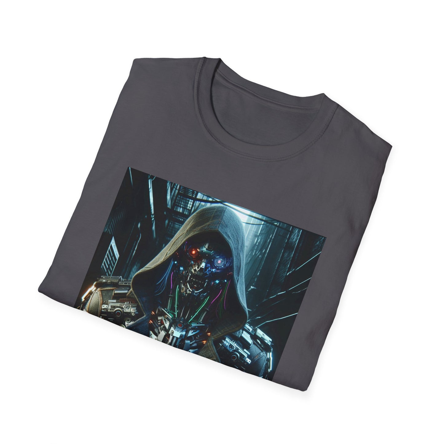 Cyberpunk Hunter with Hood Unisex Softstyle T-Shirt