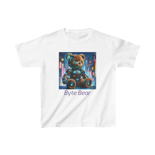 Cyberpunk Byte Bear Kids Heavy Cotton™ Tee