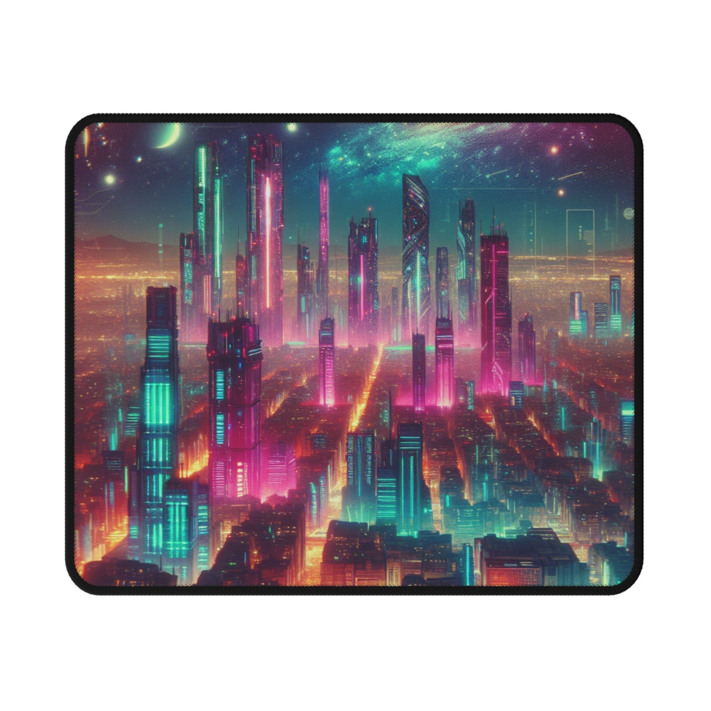 Futuristic City Space Non-Slip Gaming Mouse Pad