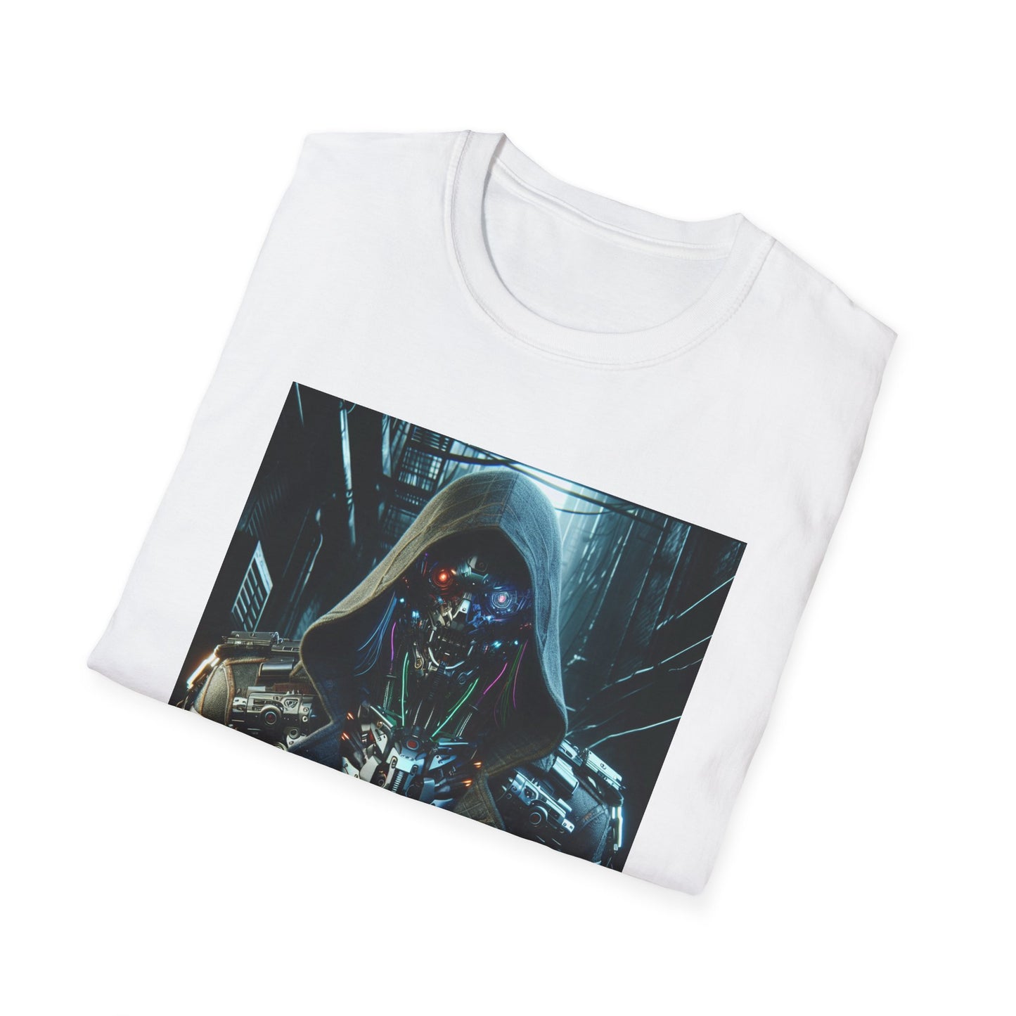 Cyberpunk Hunter with Hood Unisex Softstyle T-Shirt