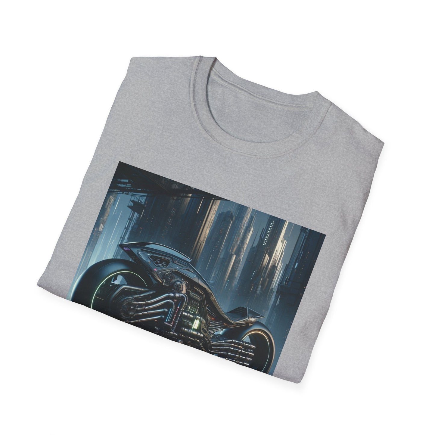 Cyber Steed motorbike Unisex Softstyle T-Shirt