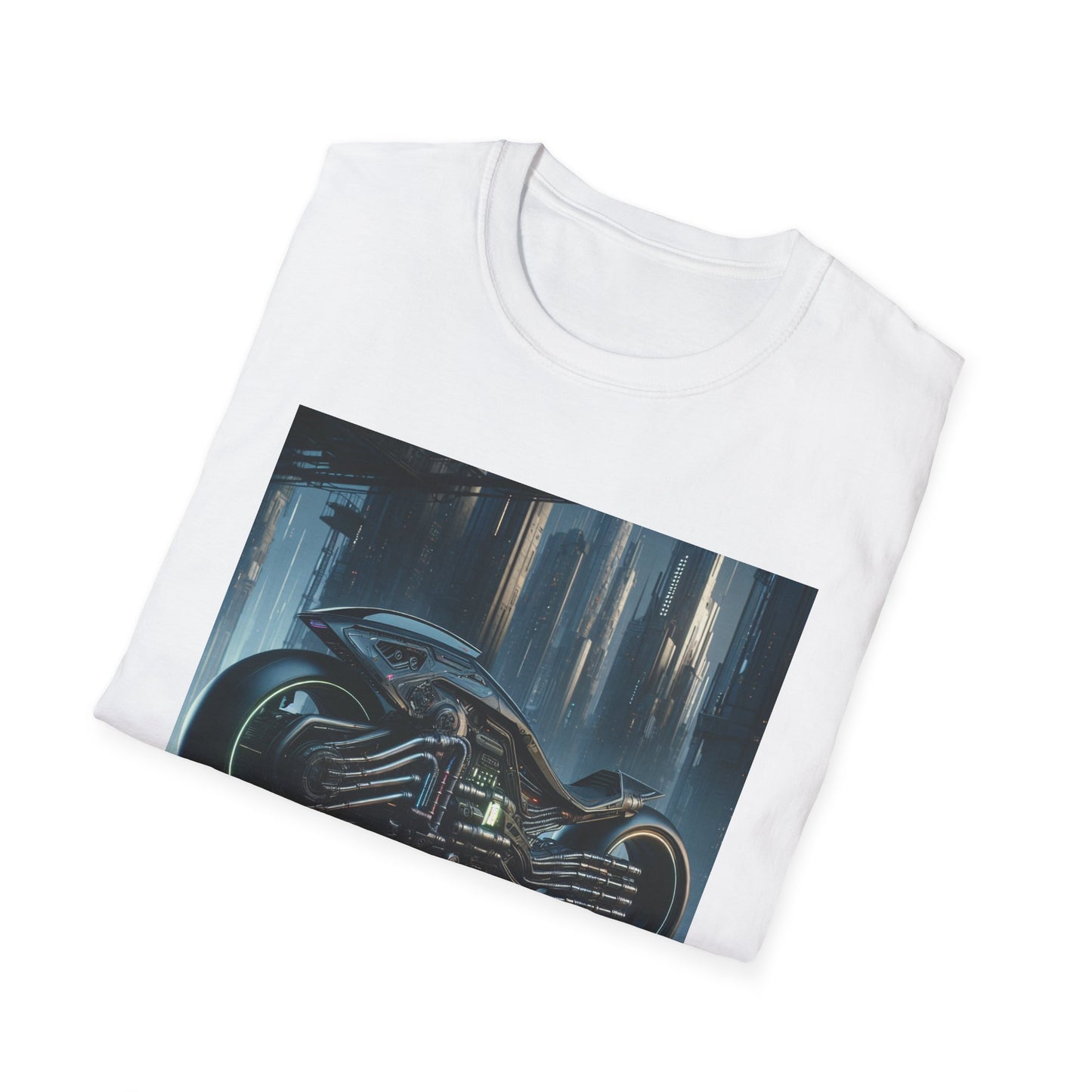 Cyber Steed motorbike Unisex Softstyle T-Shirt