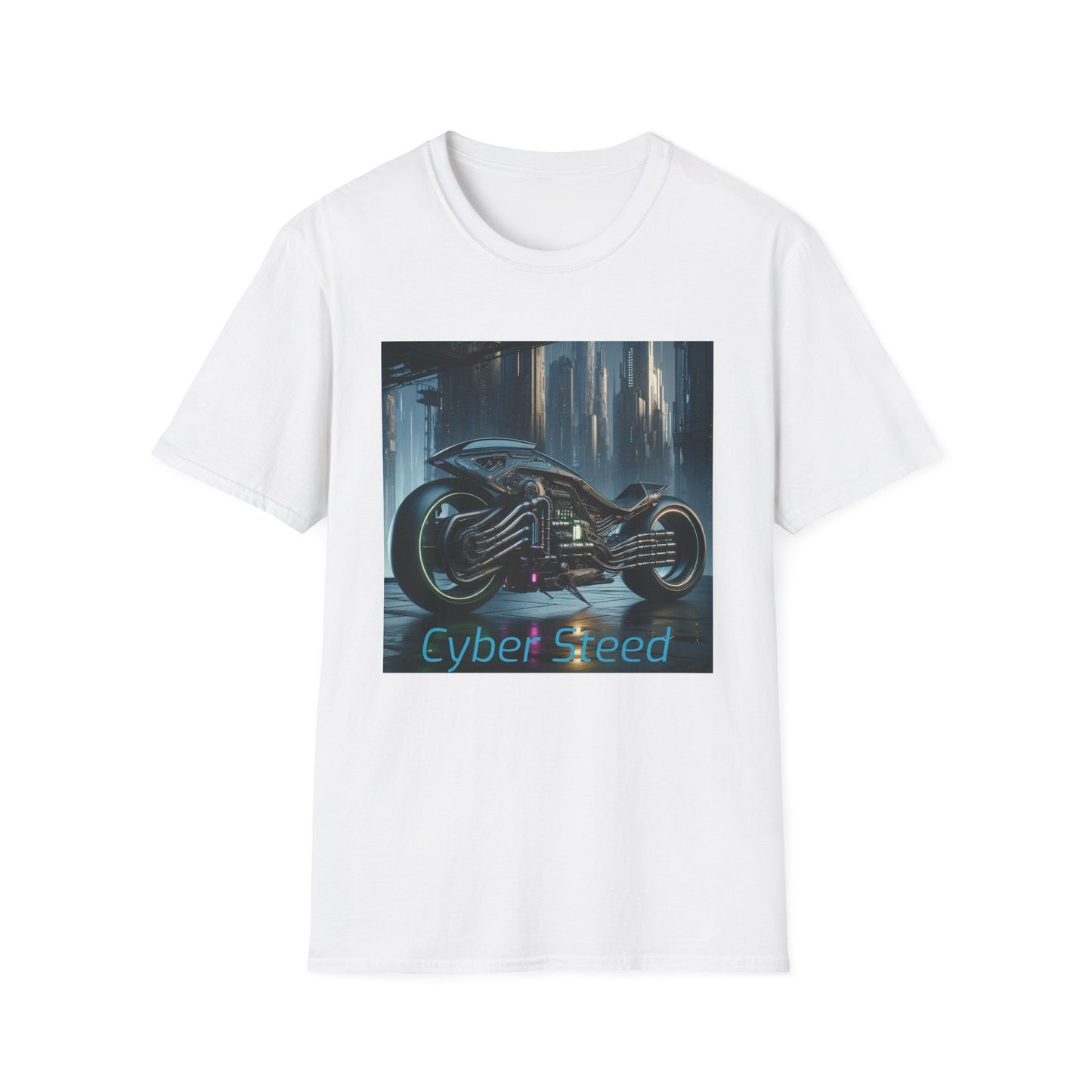 Cyber Steed motorbike Unisex Softstyle T-Shirt