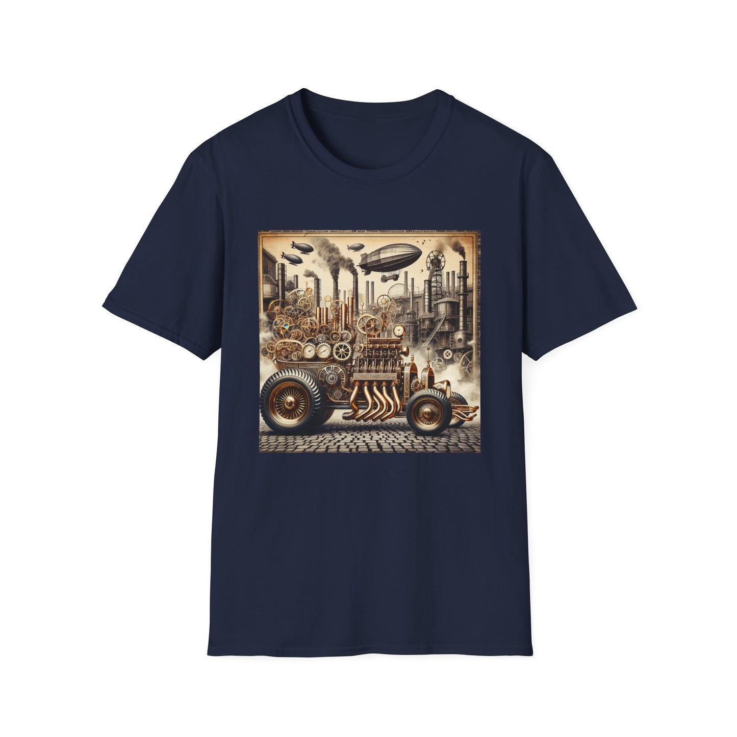 Steampunk Hotrod Unisex Softstyle T-Shirt