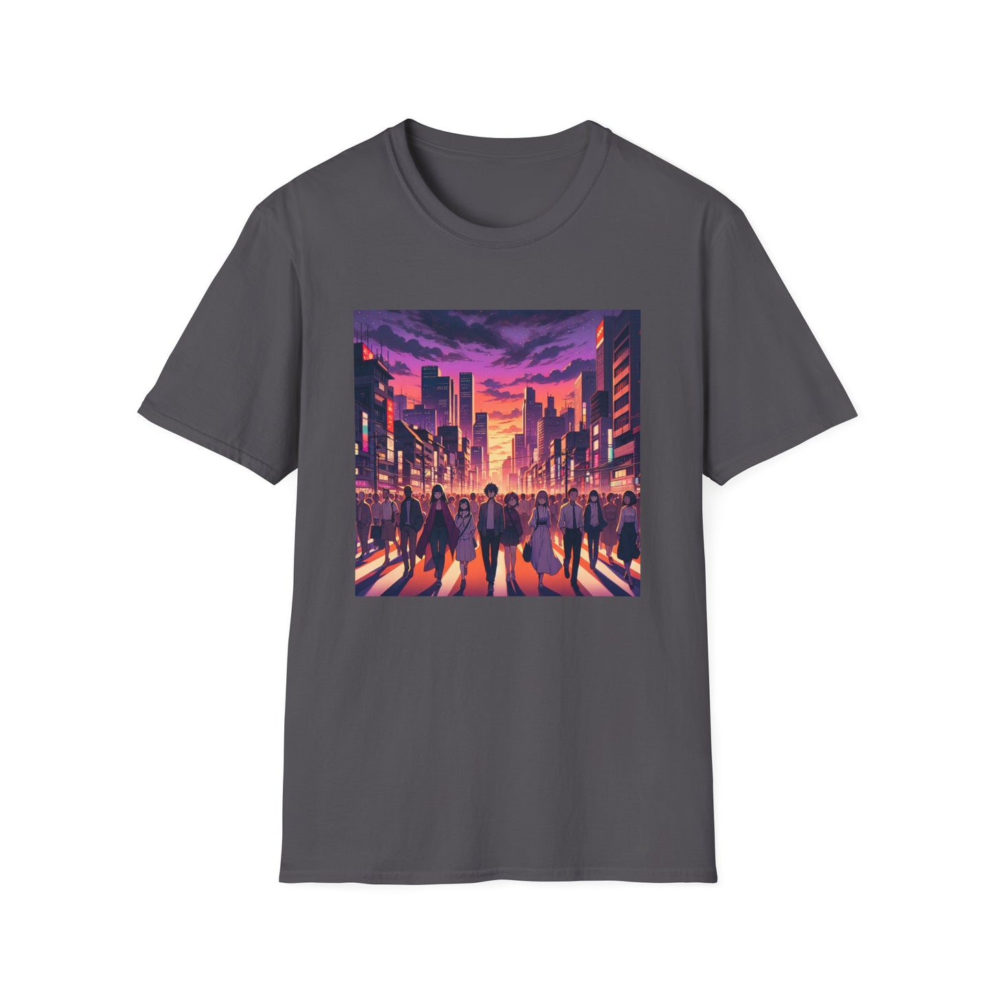 Anime City Streets Unisex Softstyle T-Shirt