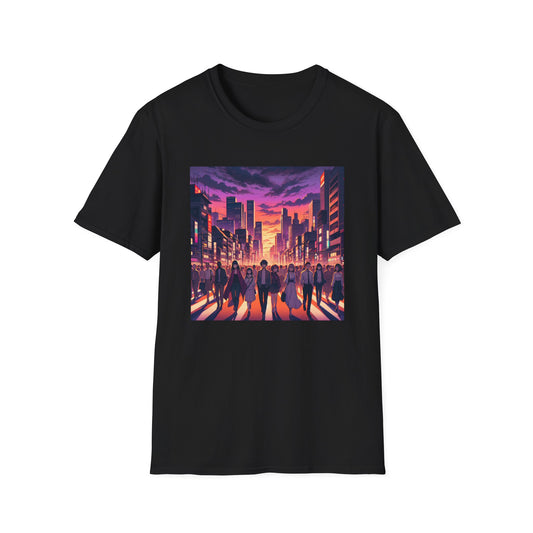 Anime City Streets Unisex Softstyle T-Shirt