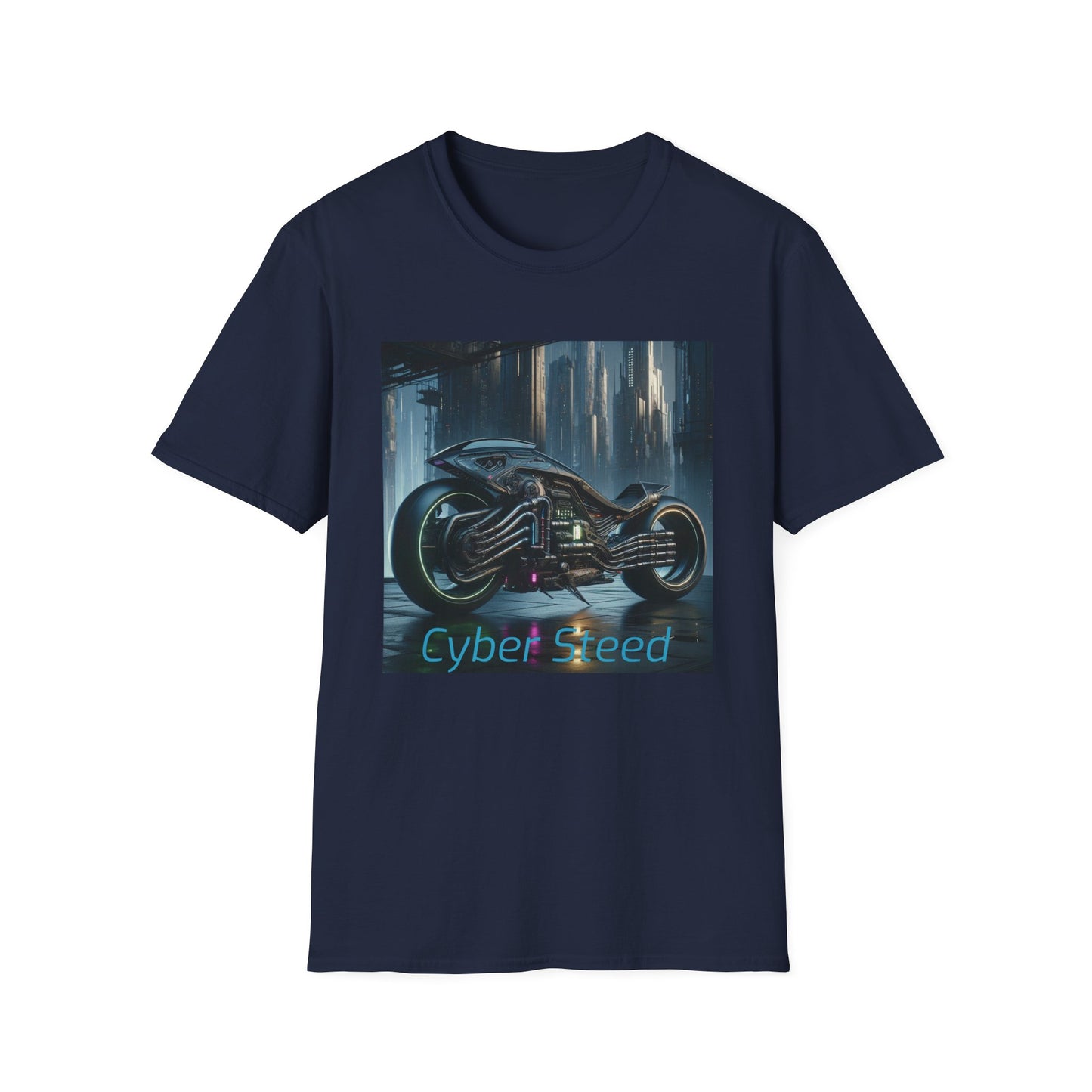 Cyber Steed motorbike Unisex Softstyle T-Shirt