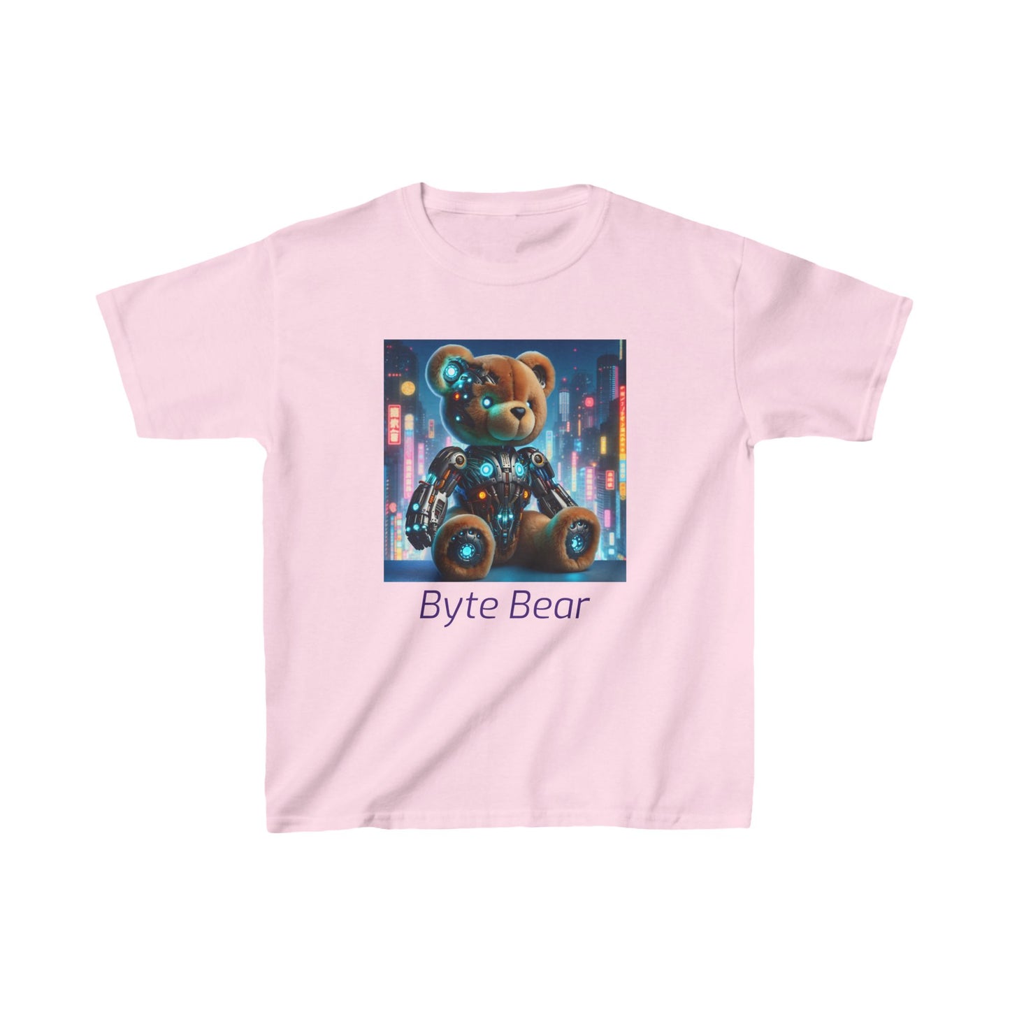 Cyberpunk Byte Bear Kids Heavy Cotton™ Tee