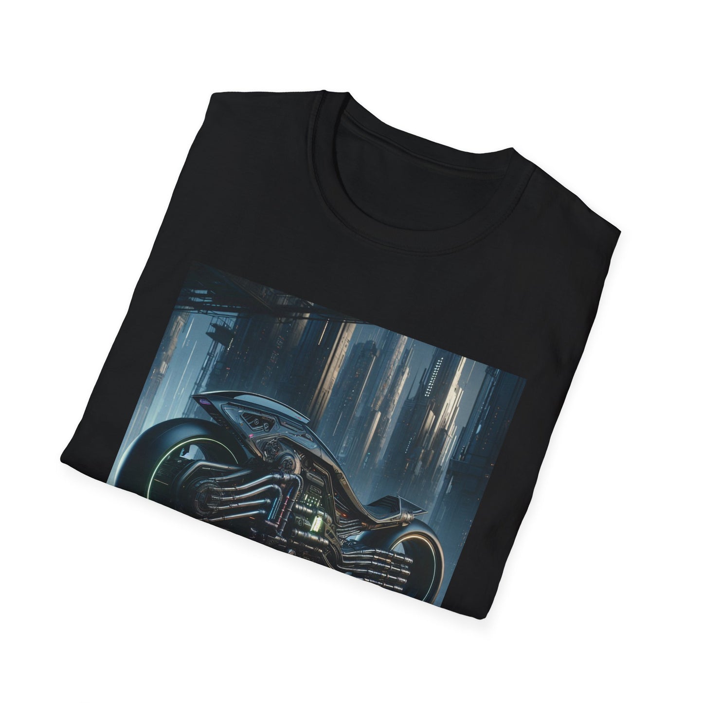 Cyber Steed motorbike Unisex Softstyle T-Shirt