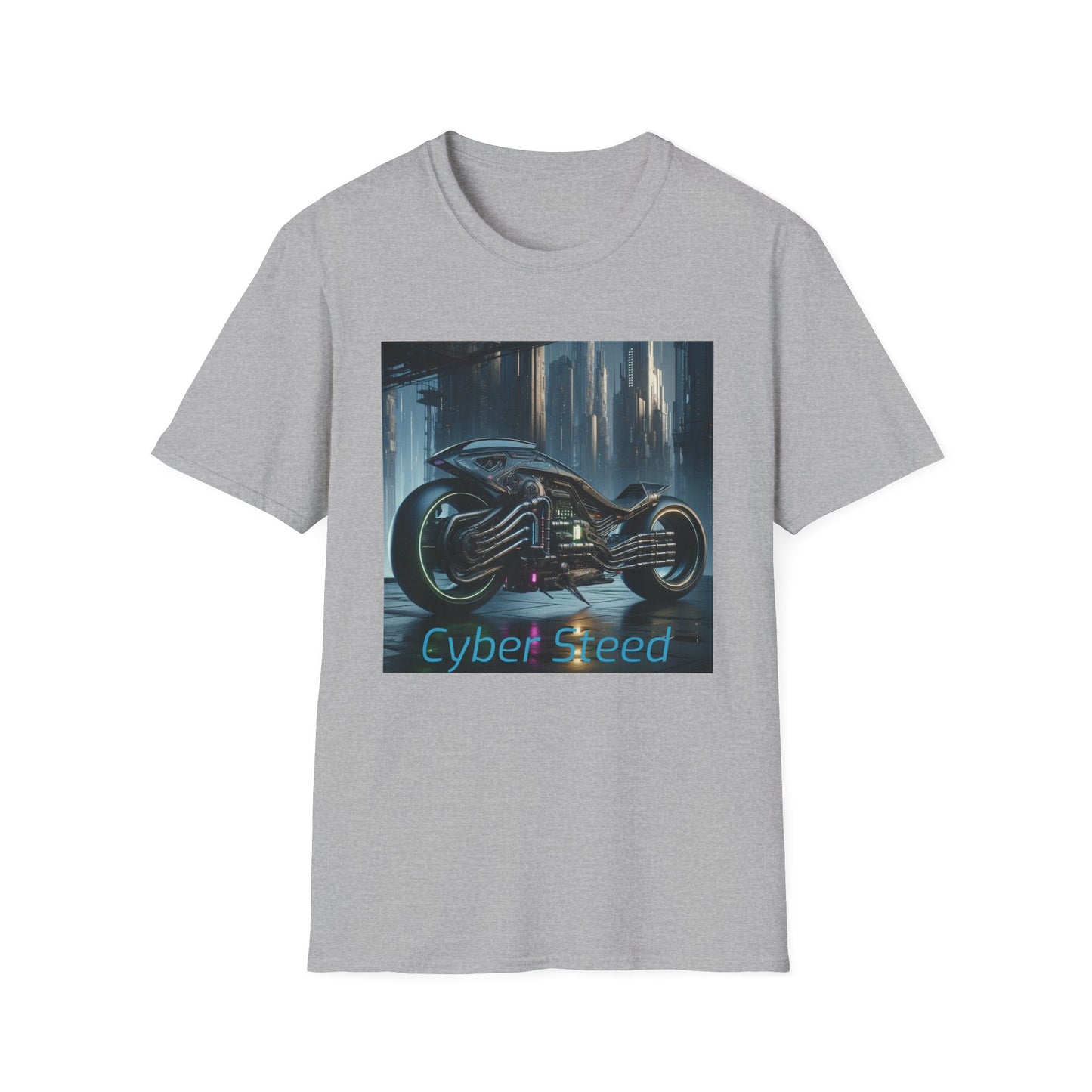 Cyber Steed motorbike Unisex Softstyle T-Shirt