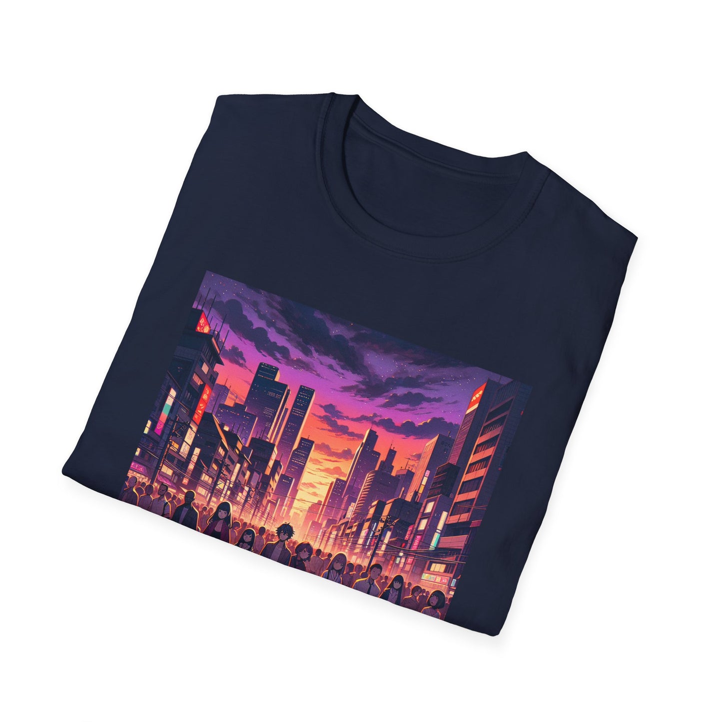 Anime City Streets Unisex Softstyle T-Shirt